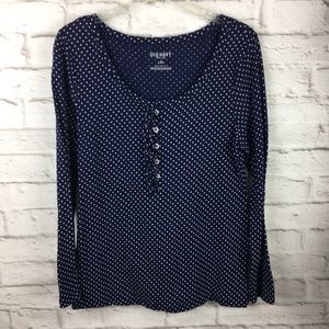 Old navy long sleeves polka dots ruffle large B15
